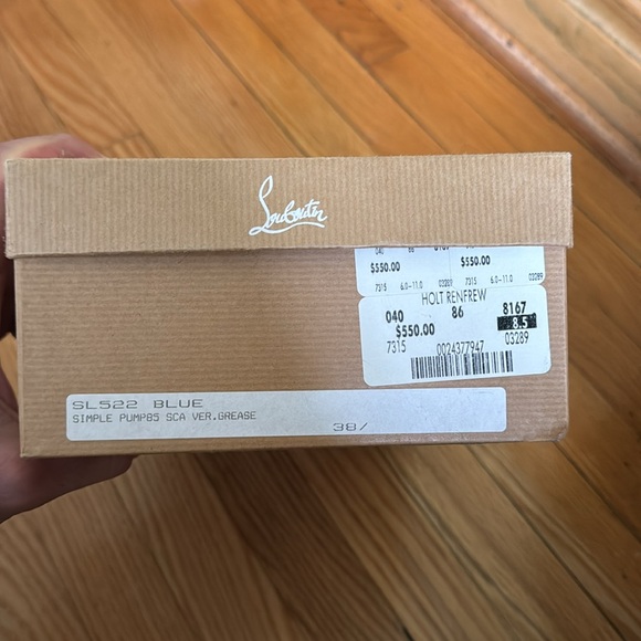 Christian Louboutin - Simple Pumps SL522 Blue US 8.5 - Picture 8 of 8